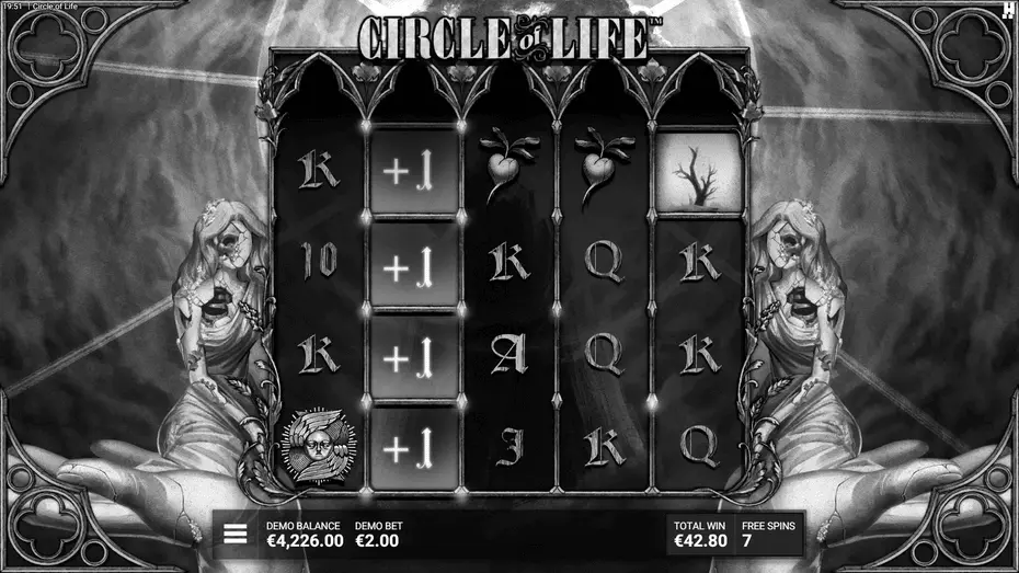 Circle of Life Hacksaw Eternal bonus with activated reels highlighted guaranteeing Trees
